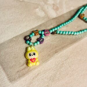 BUBU 2 pc. Set Cute Beaded Necklace & Bracelet with Charms